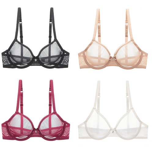 Damen transparente netz bügel - transparente,