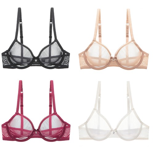 Damen transparente netz bügel - netz,