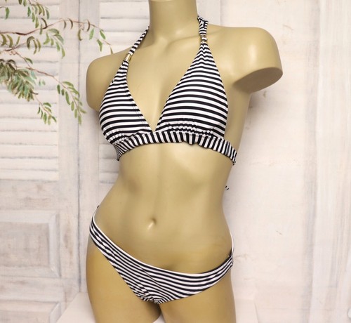 Schwarz weißer bikini - schwarz,